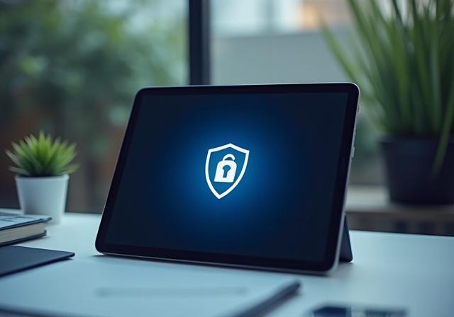 Secure home organization data concept